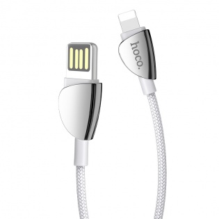 Кабель синхронiзацiї HOCO U62 USB - Lightning (Silver)