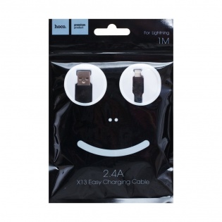 Кабель синхронiзацiї HOCO X13 USB - Lightning (Black)