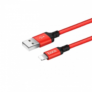 Кабель синхронiзацiї HOCO X14 USB - Lightning (Red)