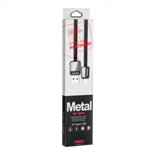 Кабель синхронiзацiї Remax Platinum RC-044a USB - Type-C 1 м. (чорний)