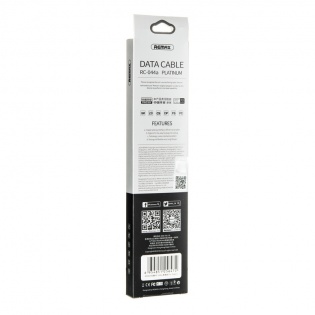 Кабель синхронiзацiї Remax Platinum RC-044a USB - Type-C 1 м. (чорний)