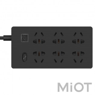 Подовжувач Xiaomi KingMi AIGO Power Strip (6 розеток; без USB) Black 1.8m TC0601