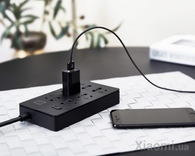 Удлинитель Xiaomi KingMi AIGO Power Strip (6 розеток; без USB) Black 1.8m TC0601