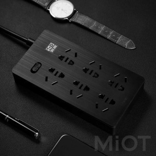 Подовжувач Xiaomi KingMi AIGO Power Strip (6 розеток; без USB) Black 1.8m TC0601