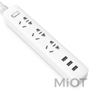 Подовжувач Xiaomi KingMi Power Strip (3 розетки; 3 USB) 1.8m Transparent QMCXB33CHTM
