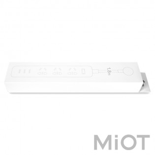 Подовжувач Xiaomi KingMi Power Strip (3 розетки; 3 USB) 1.8m Transparent QMCXB33CHTM