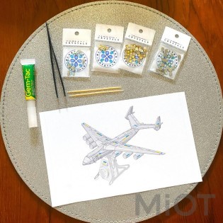 Коллекционная модель АН-225 «Мрия» CRYSTAL EDITION с кристаллами SWAROVSKI® (Конструктор) MT001SWRSK/READY