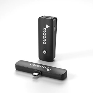 Компактна бездротова мiкрофонна система MAONO AU-WM600-C1 (Чорний)