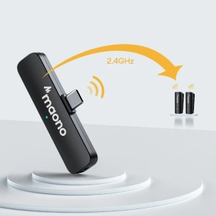 Компактна бездротова мiкрофонна система MAONO AU-WM600-C1 (Чорний)