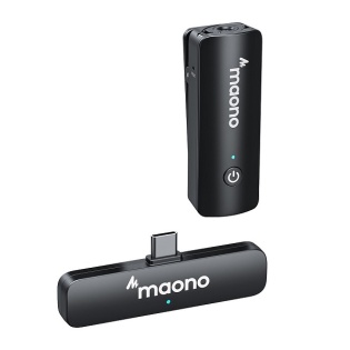 Компактна бездротова мiкрофонна система MAONO AU-WM600-C1 (Чорний)