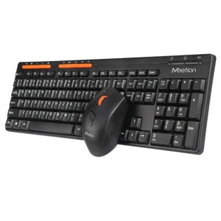 Комплект Meetion MT-4100 бездротова клавiатура та миша 2.4Gz (Чорний)
