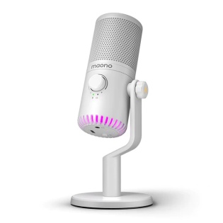 Конденсаторний мiкрофон Maono DM30 з RGB-пiдсвiчуванням (Бiлий)