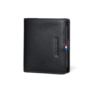 Кошелек мужской из натуральной кожи Bison Denim W4533-2B-1 (Черный)
