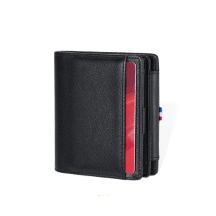 Кошелек мужской из натуральной кожи Bison Denim W4533-2B-1 (Черный)