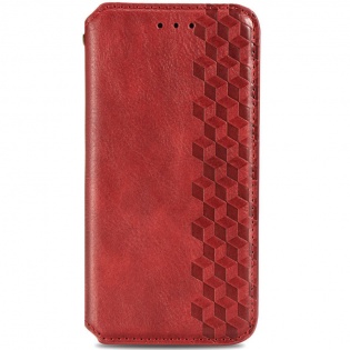 Кожаный чехол книжка GETMAN Cubic (PU) для Xiaomi Redmi 10 Красный (194195)