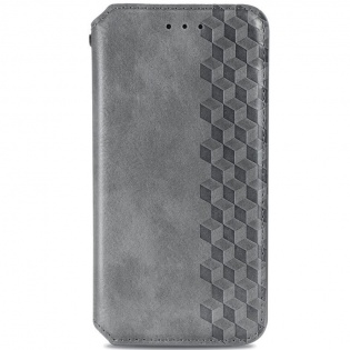 Кожаный чехол книжка GETMAN Cubic (PU) для Xiaomi Redmi 10 Серый (194196)