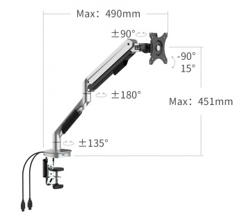 Кронштейн для монитора Xiaomi Loctek Display Bracket Pneumatic Single
