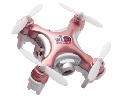 Квадрокоптер нано р/у Cheerson CX-10WD-TX с камерой Wi-Fi (розовый)