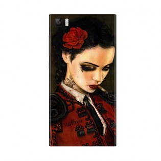 Виниловая наклейка обложка для смартфонов Xiaomi Mi3 Girl