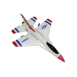 Лiтак на пультi управлiння винищувач F16 (FX823) з пiноматерiалу (Бiлий)