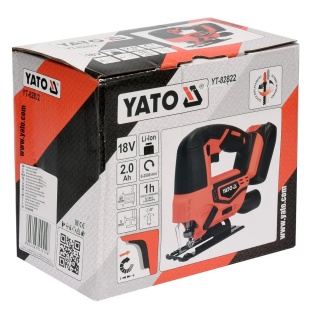Лобзик акумуляторний YATO YT-82822 LI-ION 18 В 2 АЧ 50 ММ (Чорно-помаранчевий)
