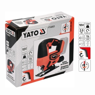 Лобзик акумуляторний YATO YT-82823 LI-ION 18 В 50 ММ (без акумулятора та зарядного пристрою) (Чорно-помаранчевий)