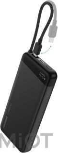 Внешний аккумулятор Xiaomi Neoseek Ultra-Thin Power Bank M320 Air 55W 20000mAh with Built in USB Cable Titanium Black (iPB2055s)