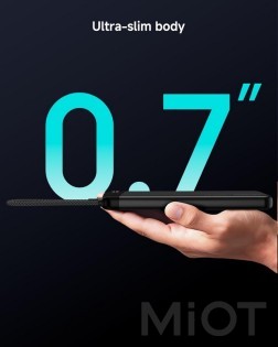 Внешний аккумулятор Xiaomi Neoseek Ultra-Thin Power Bank M320 Air 55W 20000mAh with Built in USB Cable Titanium Black (iPB2055s)