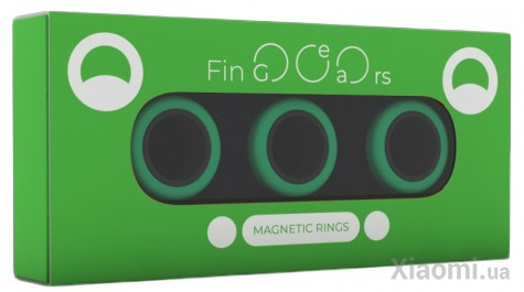 Магнитные кольца FinGears Magnetic Rings Sets Size S Green-Black