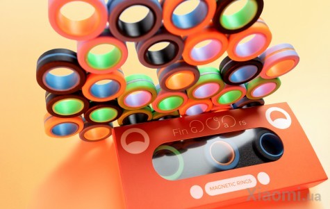 Магнитные кольца FinGears Magnetic Rings Sets Size L Orange-Blue