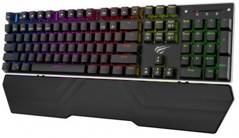 Механическая игровая клавиатура Havit HV-KB432L Eng с RGB подсветкой (Черный)