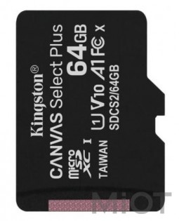Карта пам'яті Kingston 64GB micSDXC class 10 A1 Canvas Select Plus (SDCS2/64GB)