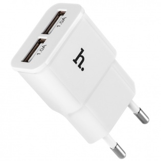 Сетевое зарядное устройство HOCO UH202 Smart 2,1 A / 2 USB-порт (White)