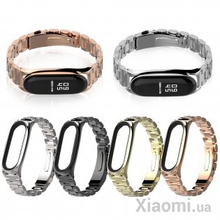 Металлический ремешок для Xiaomi Mi Band 3 Black
