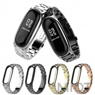 Металевий ремінець для Xiaomi Mi Band 3/4 Black