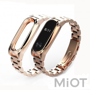 Металевий ремінець для Xiaomi Mi Band 3/4 Gold
