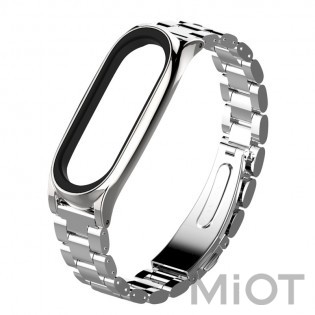 Металевий ремінець для Xiaomi Mi Band 3/4 Silver