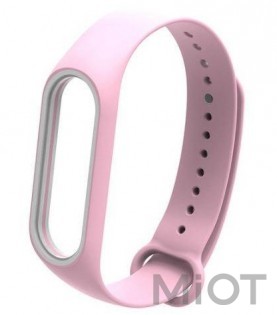 Ремінець для Xiaomi Mi Band 3/4 Pink/White