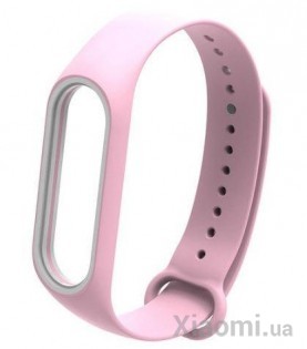 Ремешок для Xiaomi Mi Band 3/4 Pink/White