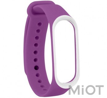 Ремінець для Mi Band 3/4 Purple/White