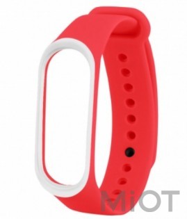 Ремінець для Xiaomi Mi Band 3/4 Red/White