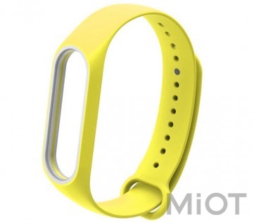 Ремінець для Mi Band 3/4 Yellow/White
