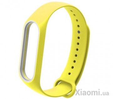 Ремешок для Mi Band 3/4 Yellow/White