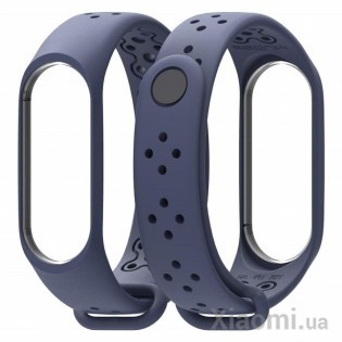 Ремешок для Xiaomi Mi Band 3/4 Sport strap Dark/Blue