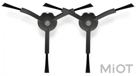 Бічна щітка для пилососів Xiaomi Mi, Mi Home (MiJia), Roborock C/E**/S5/T6 2pcs Black