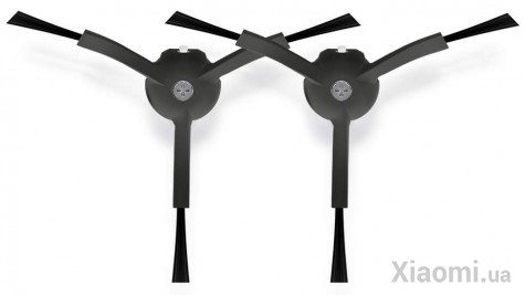Боковая щетка для пылесосов Xiaomi Mi, Mi Home (MiJia), Roborock C/E**/S5/T6 2pcs Black