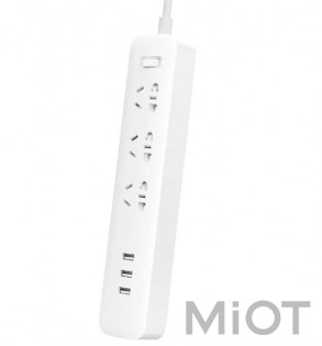 Подовжувач Mi Power Strip (3 розетки + 3 USB-port) 27W Fast Charge