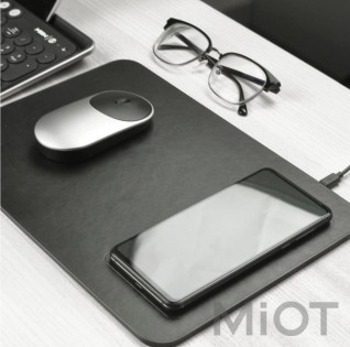 Килимок з бездротовою зарядкою Xiaomi MiiiW Wireless Charging Mouse Pad Black MWWP01