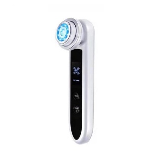 Микротоковый массажер для лица D919 с технологиями RF + EMS + LED Терапия и Охлаждение (Белый)