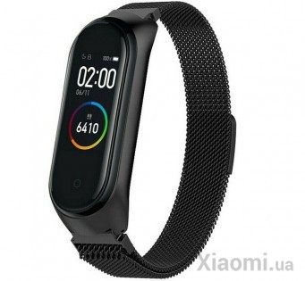 Ремешок металлический Milanese Loop Xiaomi Mi Band 4 Black